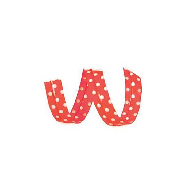 Fecho Prático Vermelho Poá Branco G 7x30mm - 100 unidades - Cromus - Rizzo Embalagens