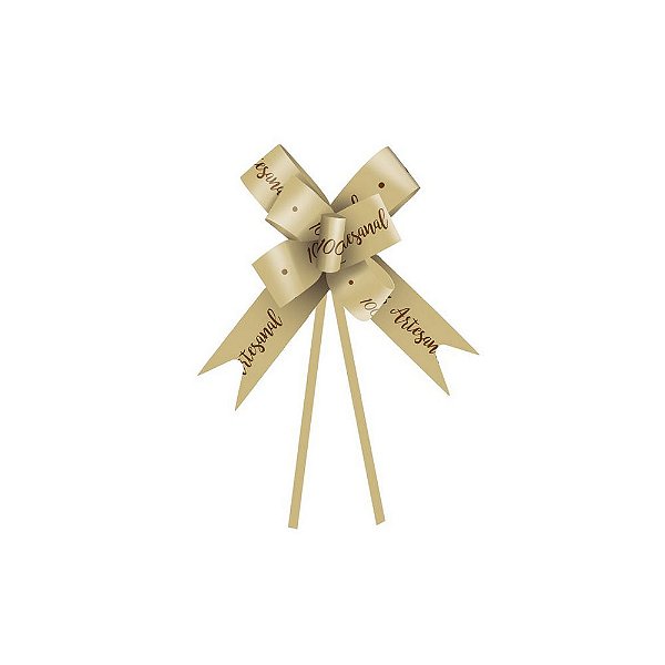 Laço Fácil 100% Artesanal Ouro 18mm - 10 unidades - Cromus Páscoa - Rizzo