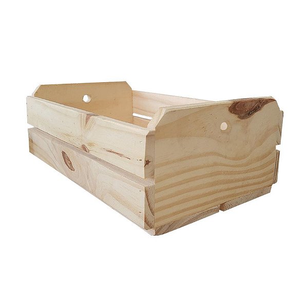 Caixote de Madeira Crú para Box de Luxo 28,5x18x11cm - 01 Unidade - Rizzo Balões