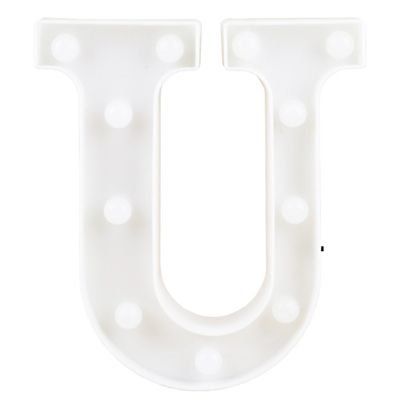Letra LED Decoração Festa - U - 01 unidade - Rizzo Balões