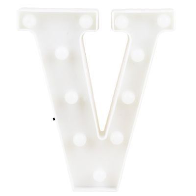 Letra LED Decoração Festa - V - 01 unidade - Rizzo Balões