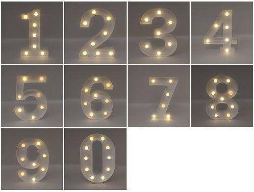 Número LED Decoração Festa - nº 6 - 01 unidade