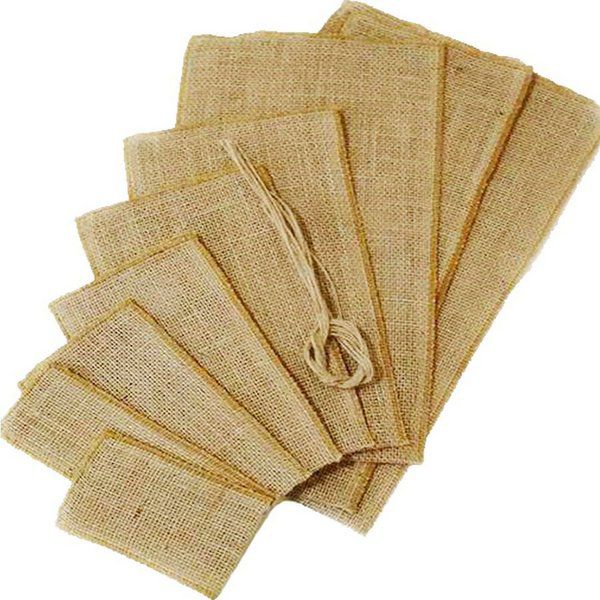 Saco de Juta para Lembrancinhas Nº 0 - 10x15cm - 5 unidades - EcoArt Rizzo Balões