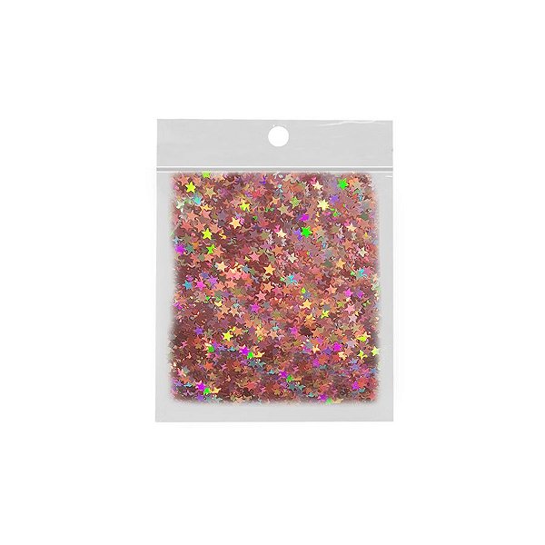 Confete Estrela 10g - Holográfico Rosa - Rizzo Balões