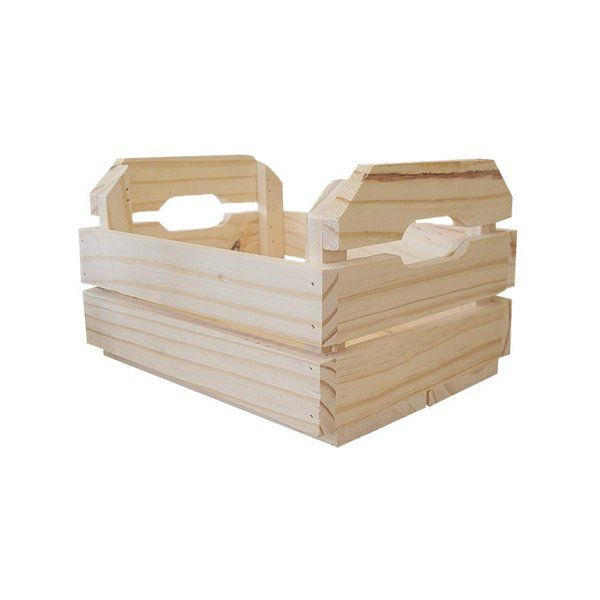 Caixote de Madeira Crú 29x21x16cm - 01 Unidade - Rizzo
