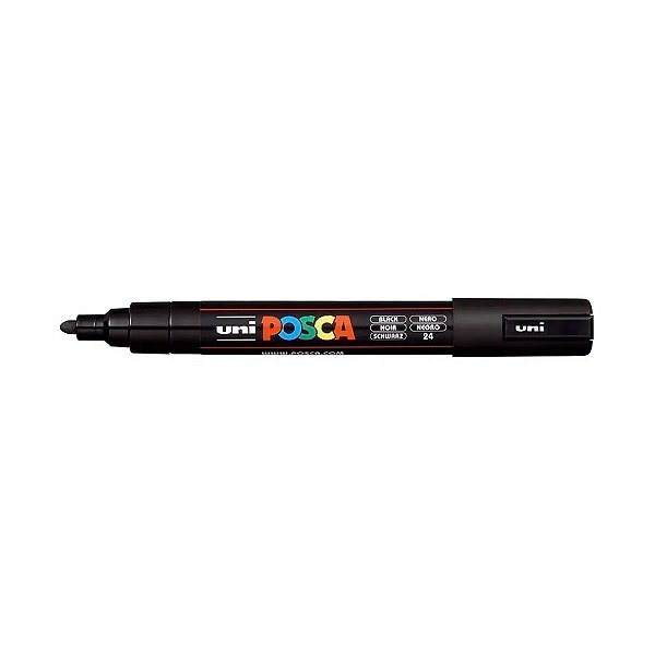 Caneta Posca PC-5M 2,5mm Black_Preto - 01 unidade - Uni Posca - Rizzo