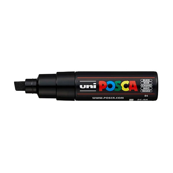 Caneta Posca PC 8k 8mm Black - 01 unidade - Uni Posca
