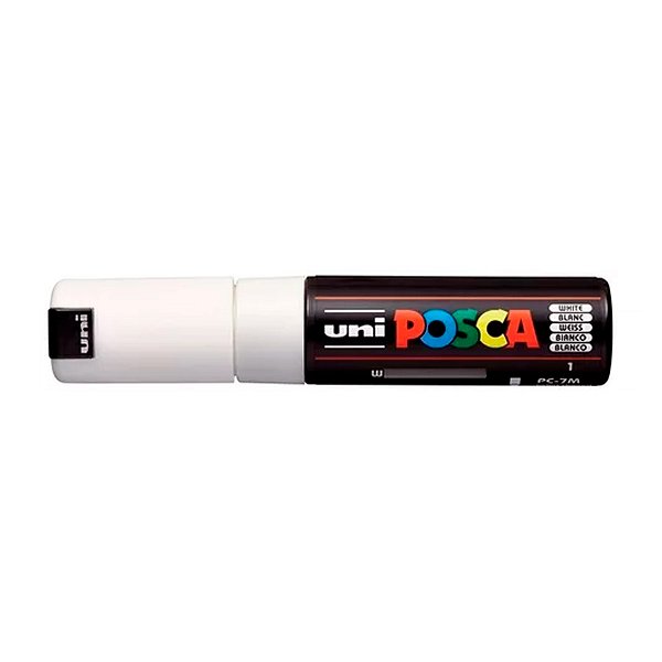 Caneta Posca PC 7m 4,5-5,5mm White - 01 unidade - Uni Posca - Rizzo
