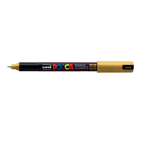 Caneta Posca PC-1MR 0,7mm Gold - 01 unidade - Uni Posca - Rizzo