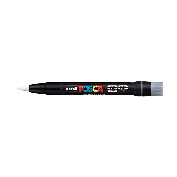Caneta Posca Brush PCF-350 Branca  - Uni Posca
