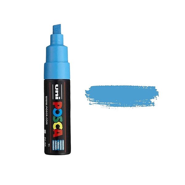 Caneta Posca PC-8K 8.0mm - Turquesa - 1 unidade - Posca - Rizzo