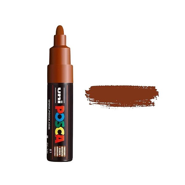 Caneta Posca PC-8K 8.0mm - Marrom - 1 unidade - Posca - Rizzo