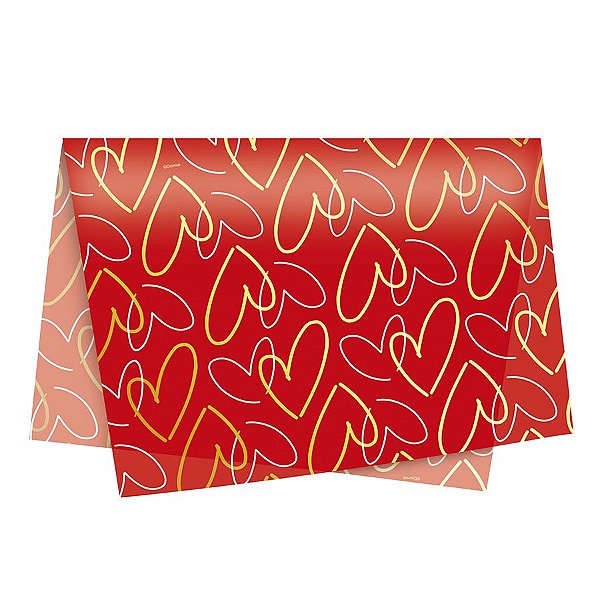 Papel de Seda - 49x69cm - Fascínio - 10 folhas - Rizzo Embalagens