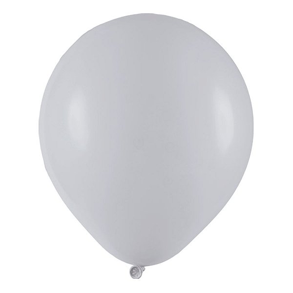 Balão de Festa Redondo Profissional Látex Liso - Cinza - Art-Latex - Rizzo Balões
