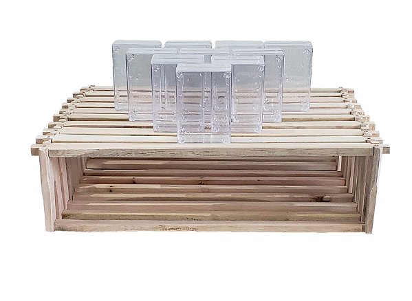 Kit Com 60 Cubos De Acrílico + 10 Quadros de Melgueira Para Cubo