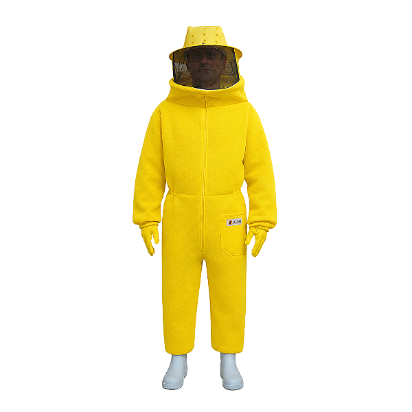 Macacão Para Apicultura 100% Antiferroadas De Malha Cross - Amarelo