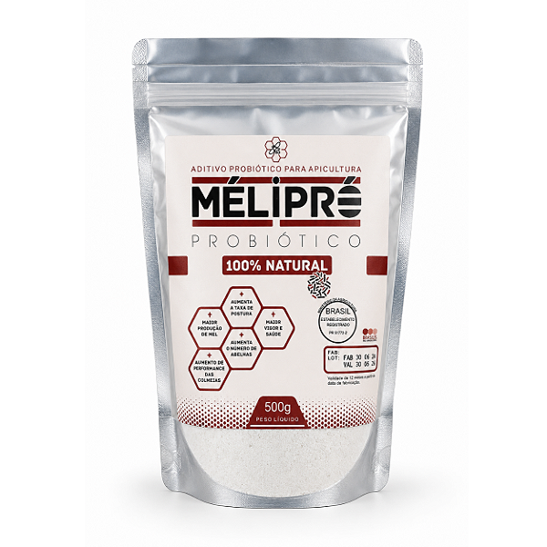 MeliPró Probiótico em Pó para Abelhas – Aditivo Natural 500g