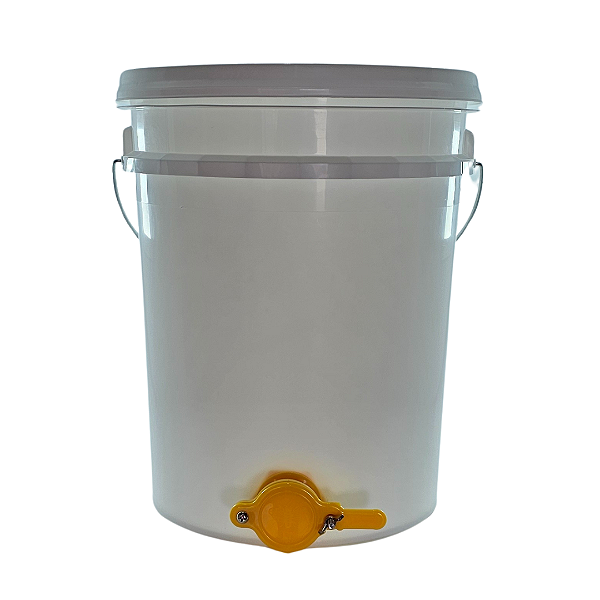 Balde Decantador De Mel Alça Metálica Com Tampa Plástica - 20 Litros