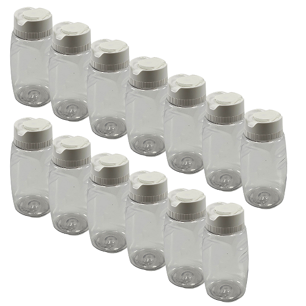 264 Bisnagas Plásticas 215ml / 300g Invertidas com Tampa Branca – Para Embalagem de Mel
