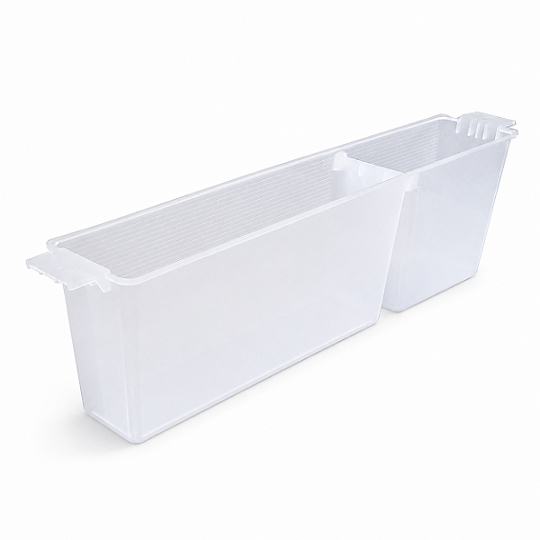 Alimentador Interno Bipartido de Plástico para Abelhas – 2 Litros, Transparente