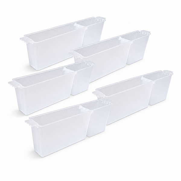 10 Alimentadores Interno Bipartido de Plástico para Abelhas – 2 Litros, Transparente
