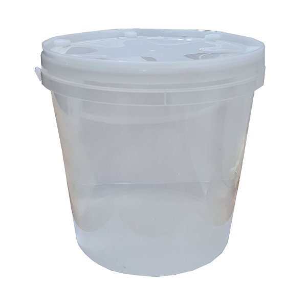 Balde Com Tampa Transparente 3,6 Litros / 5kg