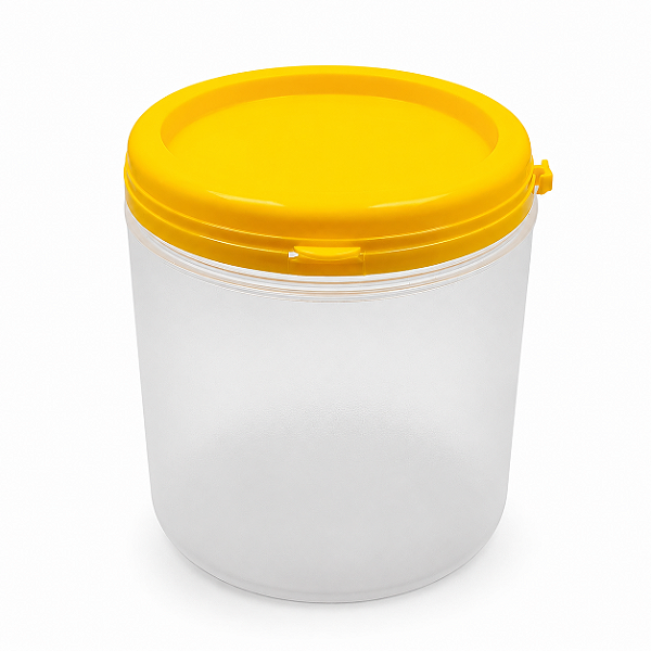 Pote Plástico 680ml / 1kg Para Embalar Mel Com Tampa Lacre