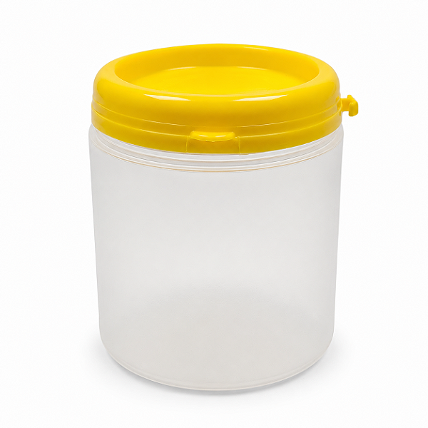 Pote 370ml / 500g Plástico Para Embalar Mel Com Tampa Lacre