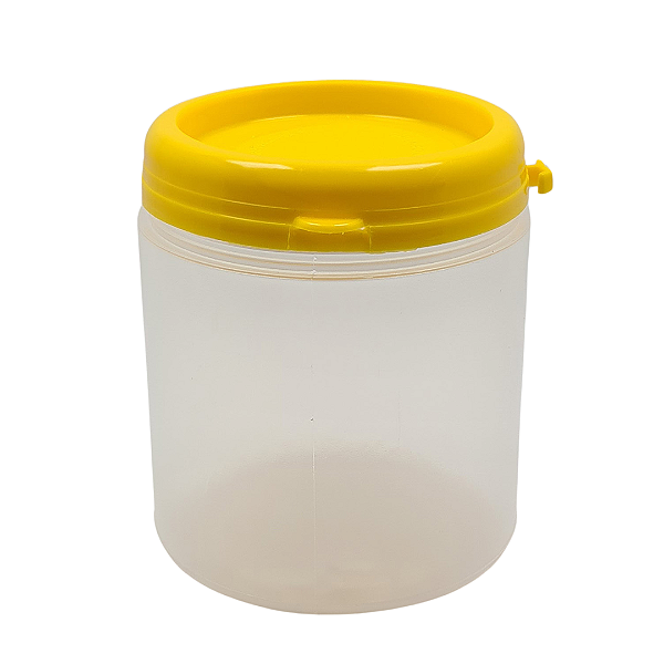 Pote 370ml / 500g Plástico Para Embalar Mel Com Tampa Lacre