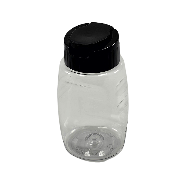 Bisnaga De Plástico 180ml / 250g Invertida Para Embalar Mel - Tampa Preta