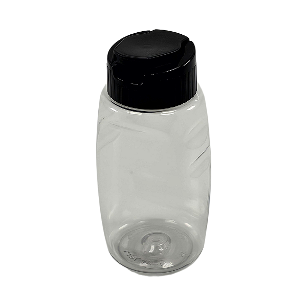 Bisnaga De Plástico 215ml /300g Invertida Para Embalar Mel -  Tampa Preta
