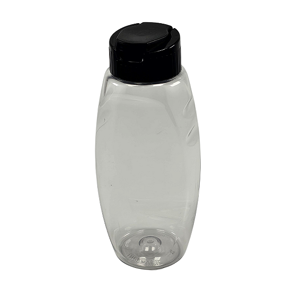 Bisnaga De Plástico 355ml / 500g Invertida Para Embalar Mel - Tampa Preta