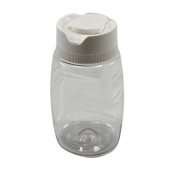 Bisnaga De Plástico 180 ml / 250g Invertida Para Embalar Mel - Tampa Branca