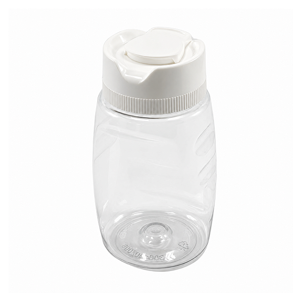 Bisnaga De Plástico 180 ml / 250g Invertida Para Embalar Mel - Tampa Branca