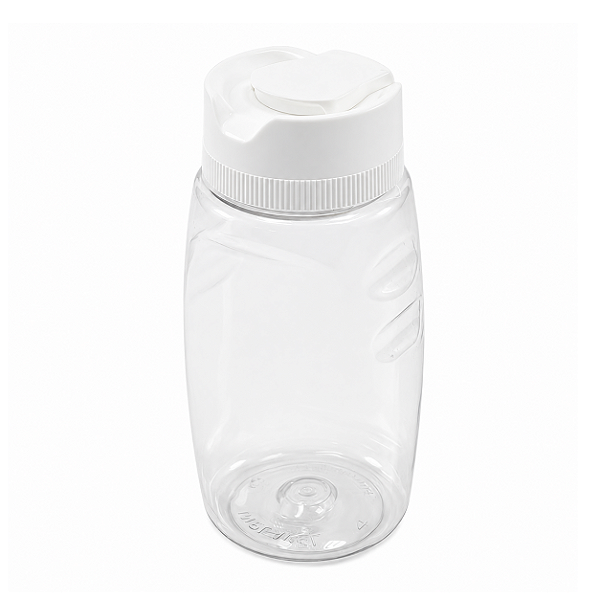 Bisnaga De Plástico 215ml /300g Invertida Para Embalar Mel De - Tampa Branca