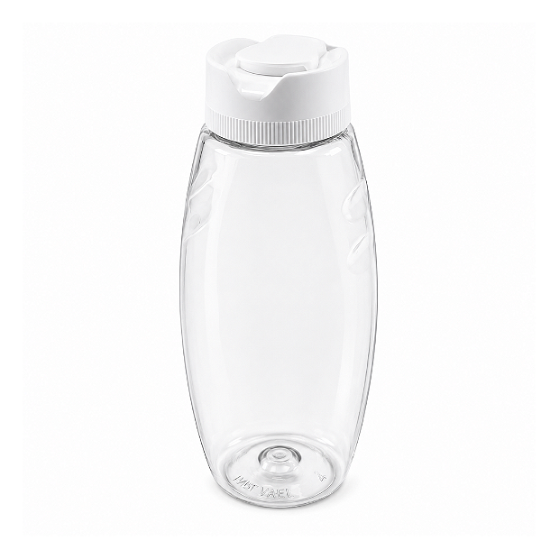 Bisnaga De Plástico 355ml / 500g Invertida Para Embalar Mel - Tampa Branca