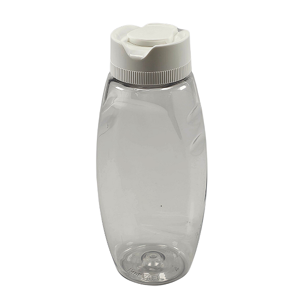 Bisnaga De Plástico 355ml / 500g Invertida Para Embalar Mel  - Tampa Branca
