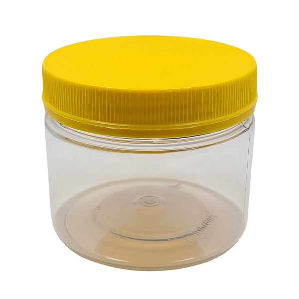Pote 350ml / 500g Transparente com Tampa Rosca e Lacre – Ideal para Embalagem de Mel