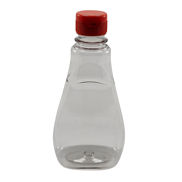 Bisnaga 250ml / 350g Cristal Pet Para Embalar Mel - Tampa Laranja