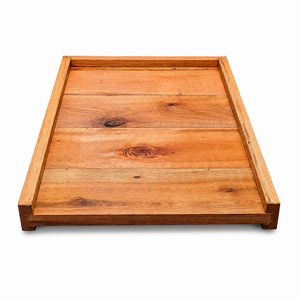 Fundo de Madeira Impermeabilizada para Colmeia Langstroth – Modelo Reversível Verão/Inverno