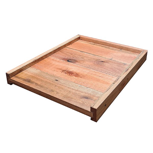Fundo de Madeira Impermeabilizada para Colmeia Langstroth – Modelo Reversível Verão/Inverno