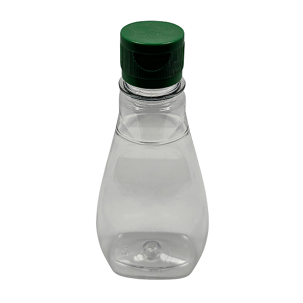 Bisnaga 150ml / 210g Cristal Pet Para Embalar Mel - Tampa Verde