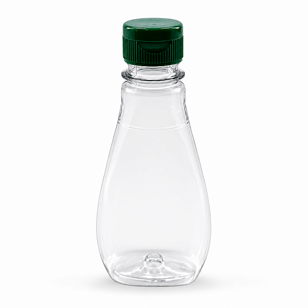 Bisnaga 150ml / 210g Cristal Pet Para Embalar Mel - Tampa Verde