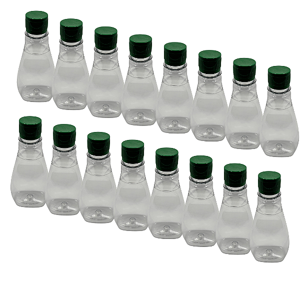 125 Bisnagas 150ml / 210g Cristal Pet Para Embalar Mel - Tampa Verde