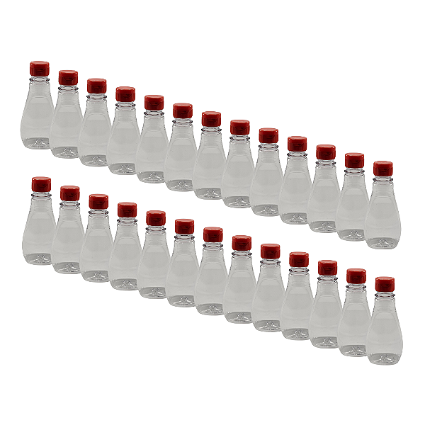 125 Bisnagas 150ml / 210g Cristal Pet Para Embalar Mel - Tampa Laranja