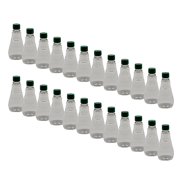 200 Bisnagas 250ml / 350g Cristal Pet Para Embalar Mel - Tampa Verde