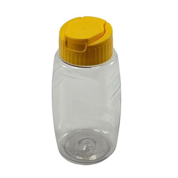Bisnaga De Plástico 215ml / 300g Invertida Para Embalar Mel -  Tampa Amarela