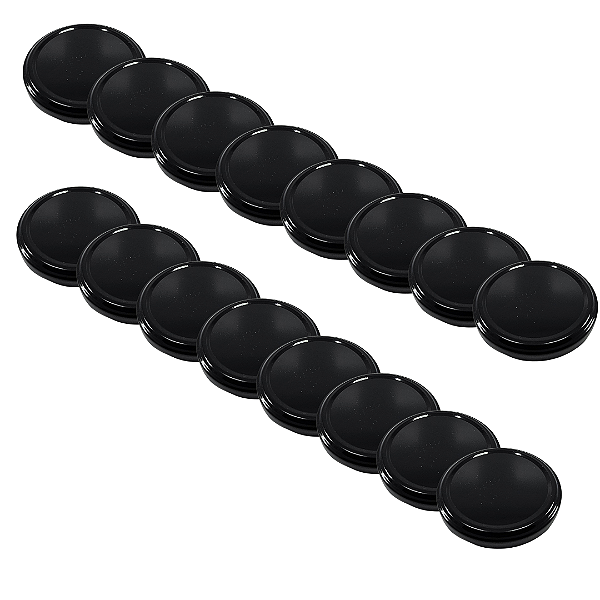 20 Tampas Pretas Rosca 74mm para Pote de Vidro Tipo Conserva – Metálica