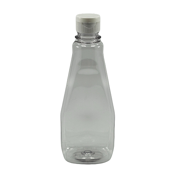 Bisnaga 350ml / 500g Cristal Pet Para Embalar Mel -Tampa Branca