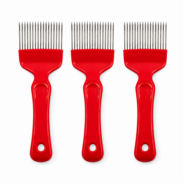 Kit 3 Garfos Desoperculadores Standard Cabo Vermelho